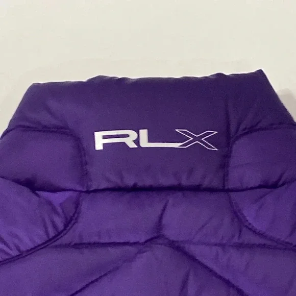 RLX Ralph Lauren Purple Down Filled Lightweight Quilted Puffer Vest Size Small - Picture 7 of 8